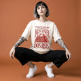 Camiseta Oversized Vivemos no Capitalismo Feminina Off-White
