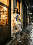 Camiseta Oversized Viver é melhor que sonhar Feminina Off-White