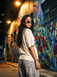 Camiseta Oversized Viver é melhor que sonhar Feminina Off-White