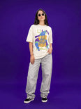 Camiseta Oversized Viver é melhor que sonhar Feminina Off-White
