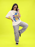 Camiseta Oversized Viver é melhor que sonhar Feminina Off-White