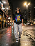 Camiseta Oversized Viver é melhor que sonhar Feminina Preto