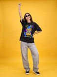 Camiseta Oversized Viver é melhor que sonhar Feminina Preto