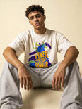 Camiseta Oversized Viver é melhor que sonhar Masculina Off-White