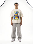 Camiseta Oversized Viver é melhor que sonhar Masculina Off-White