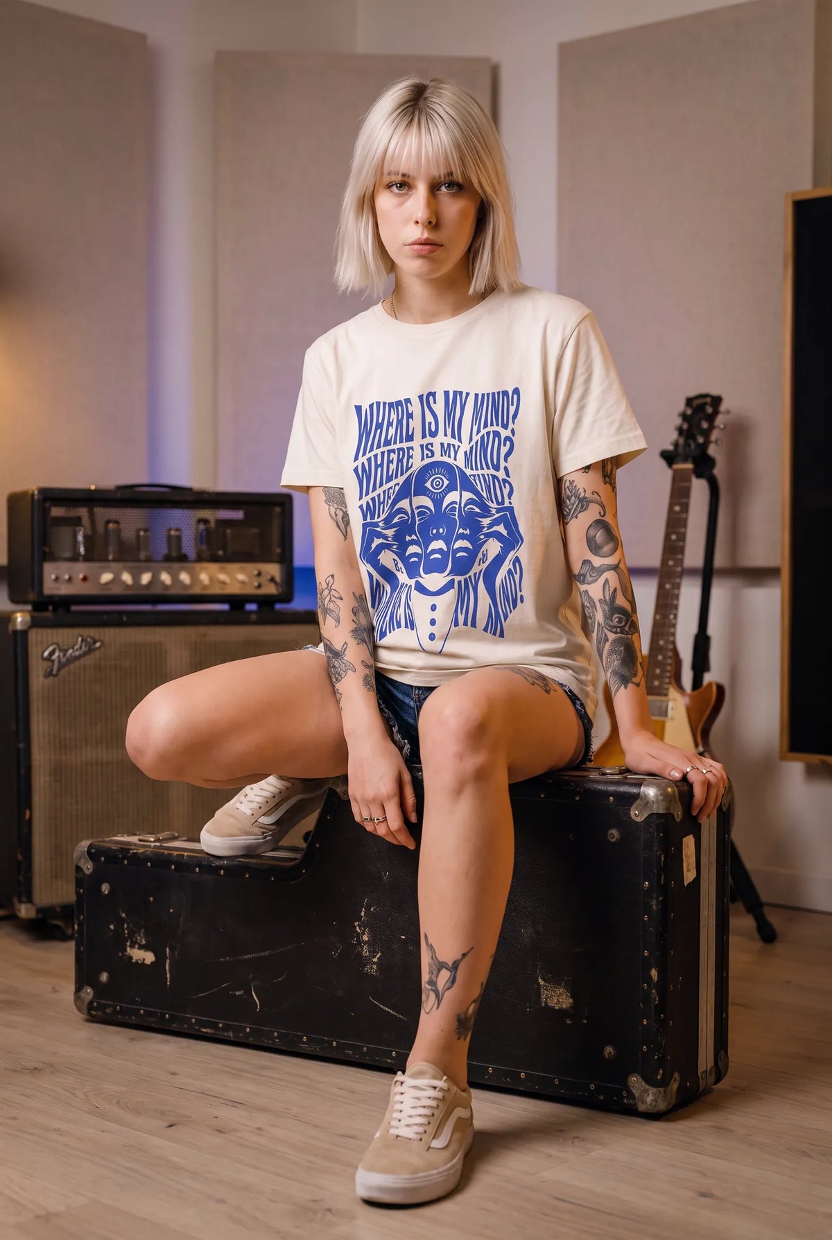 Camiseta Oversized Where Is My Mind Feminina Off-White